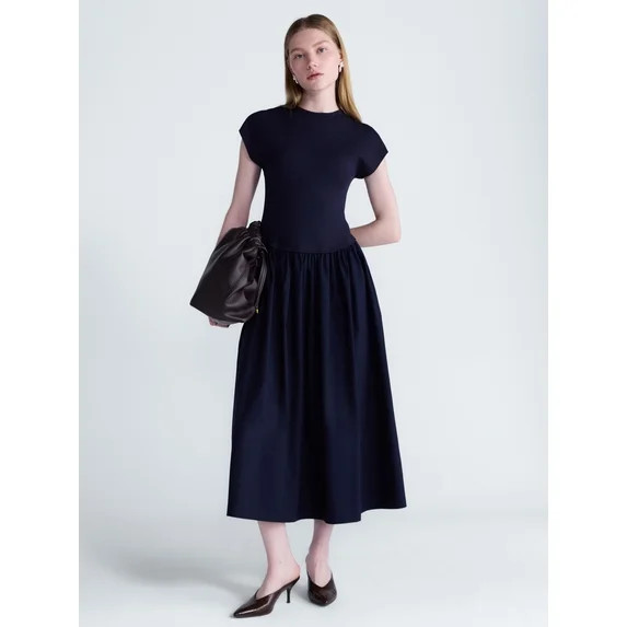 Scoop Women’s Maxi Dress with Short Dolman Sleeves, Sizes XS-4X | Walmart (US)