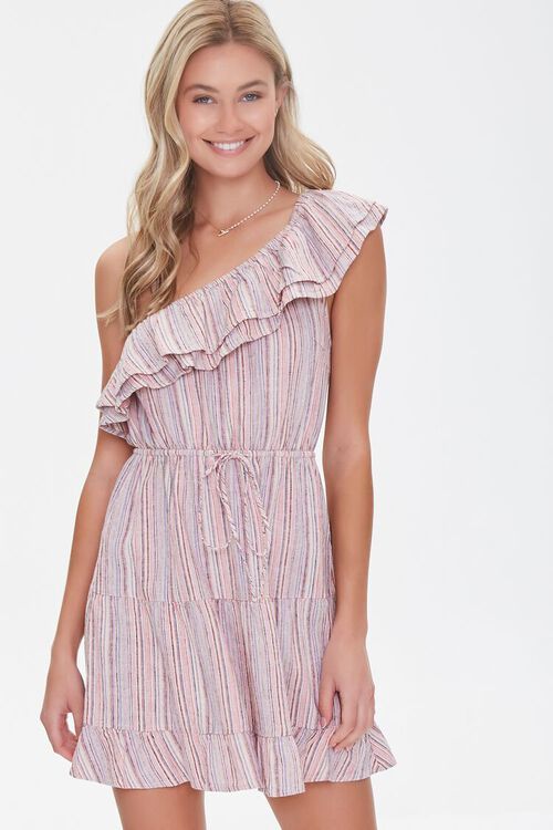 Striped One-Shoulder Dress | Forever 21 (US)