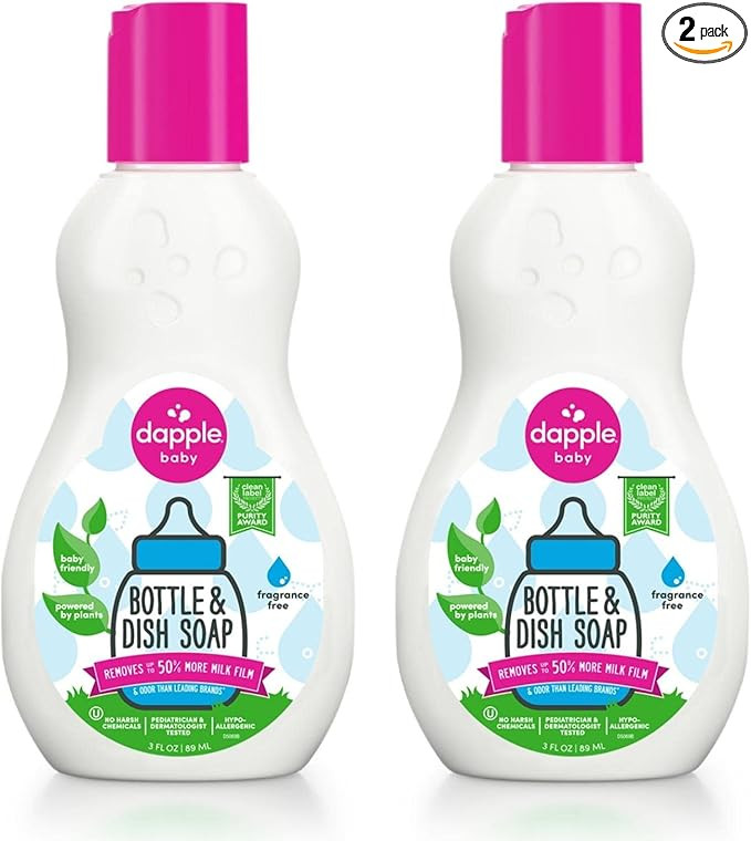 Dapple Baby Bottle Soap, Hypoallergenic Dish Soap for Baby Bottles, Powered by Plants, Travel Siz... | Amazon (US)