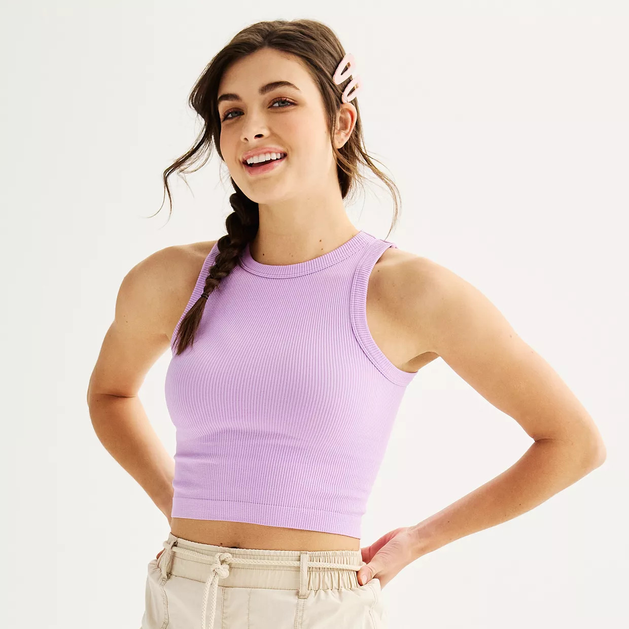 Juniors' SO® Seamless High-Neck Tank Top | Kohl's