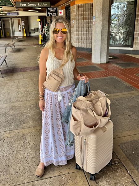 This cute and fun look was the perfect vacation travel fit! Ready to hit the beach right after we land! Grab this look for your summer trips from Social Threads and luggage from Beis  

#LTKSeasonal #LTKtravel #LTKstyletip