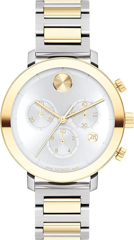 Movado Women's Bold Evolution Two-Tone Stainless Steel Case and Link Bracelet, Two Tone (Model: 3... | Amazon (US)