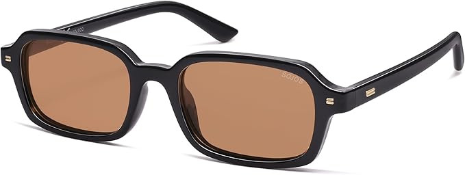 SOJOS Trendy Rectangle Polarized Sunglasses Womens Mens, Small Retro Fashion Thin Slim Square Sun... | Amazon (US)