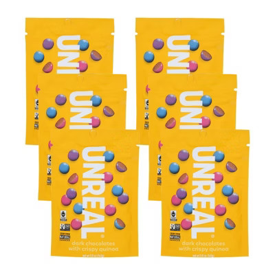 Unreal Dark Chocolate With Crispy Quinoa - Case of 6/5 oz | Target