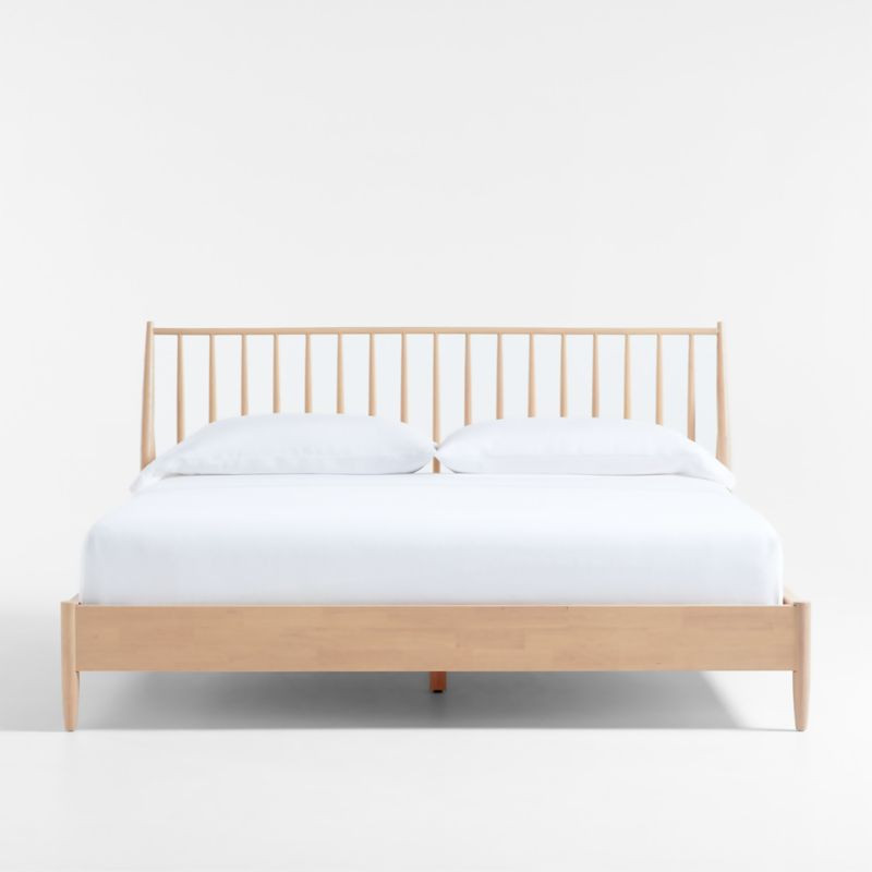 Carson Natural Wood Spindle King Bed + Reviews | Crate & Barrel | Crate & Barrel