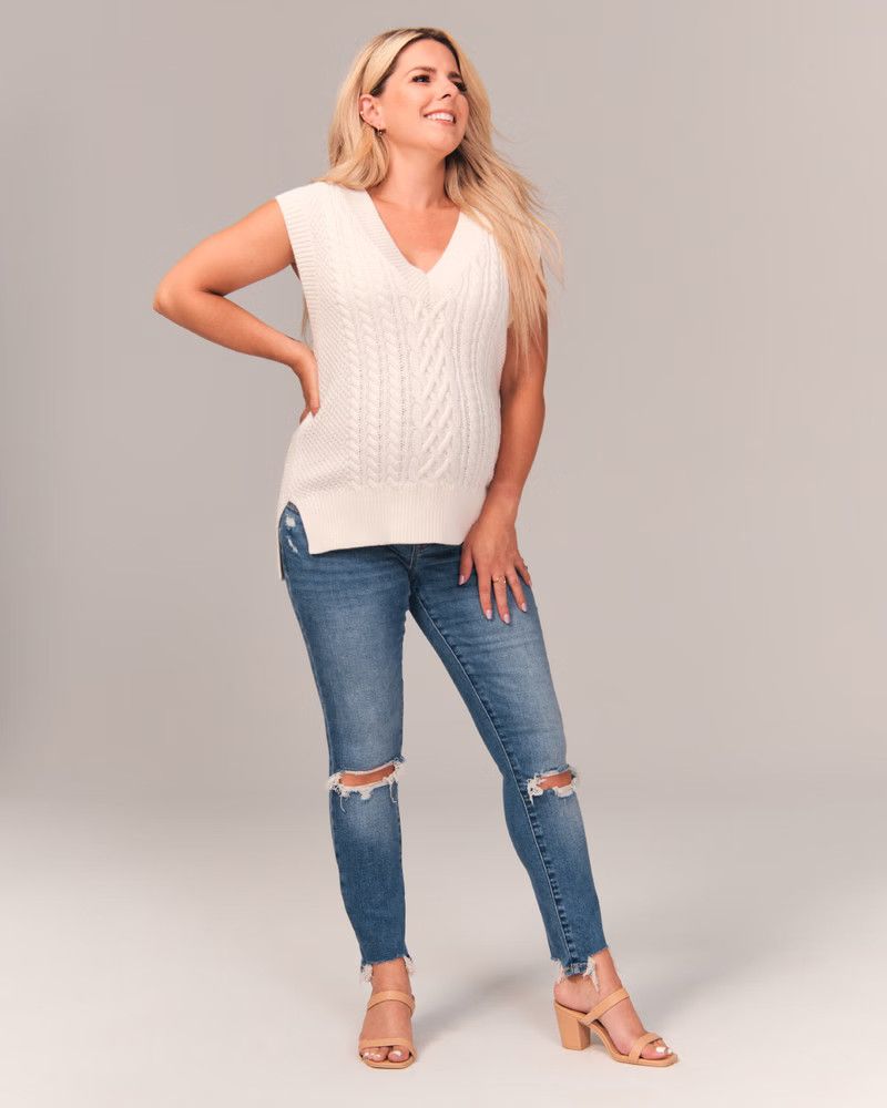 Super Skinny Ankle Maternity Jeans | Abercrombie & Fitch (US)