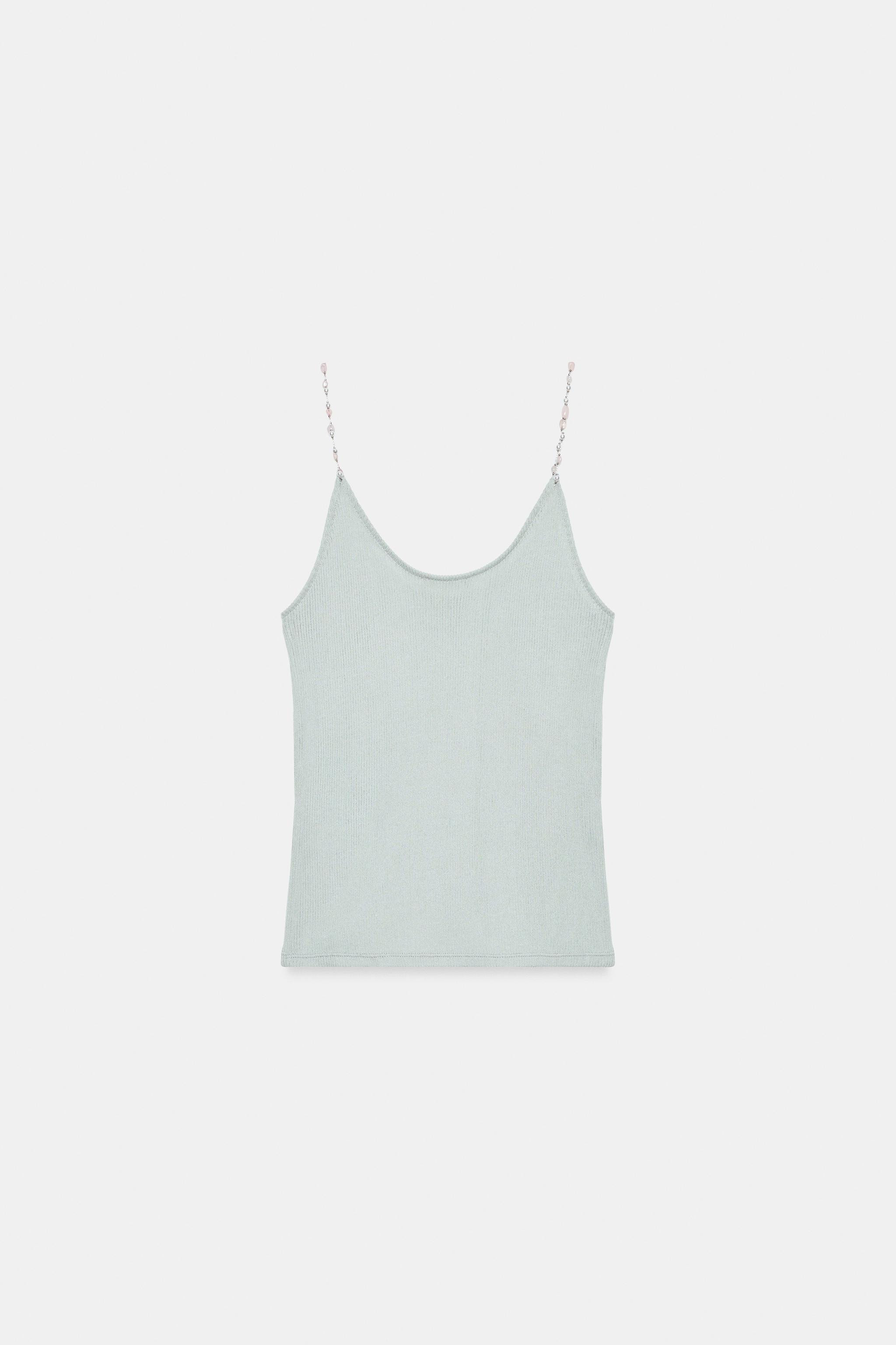 TOP A COSTE CON PERLINE | Zara IT