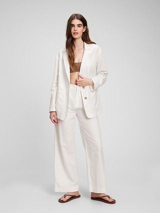 Linen-Cotton Oversized Blazer | Gap (CA)