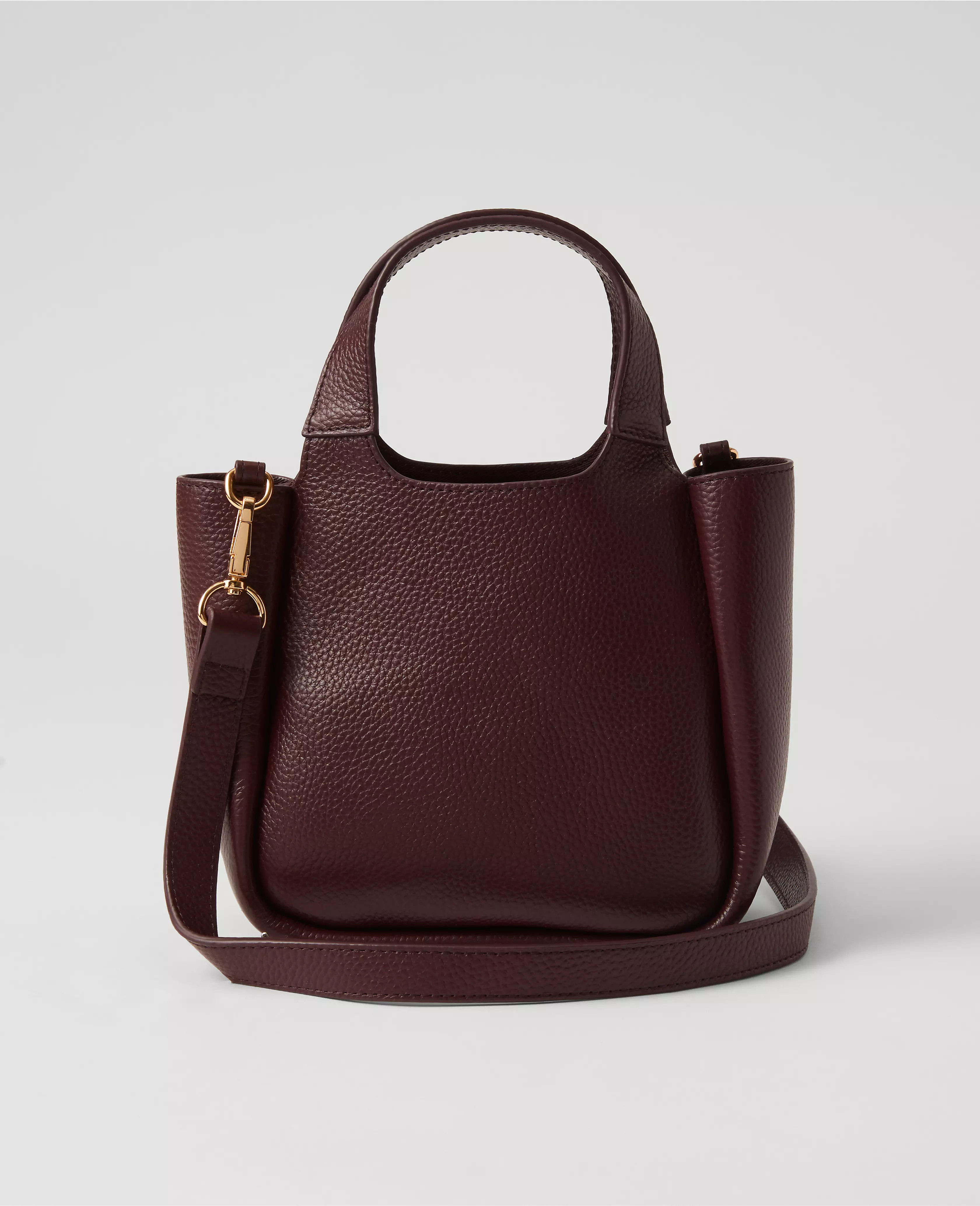 Mini Pebbled Leather Tote | Ann Taylor (US)
