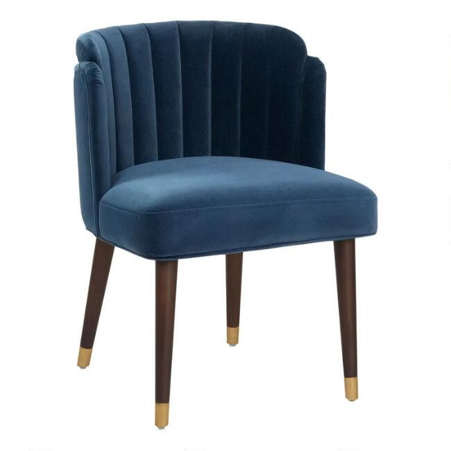 Isadora Velvet Channel Back Dining Chair Set of 2 | World Market
