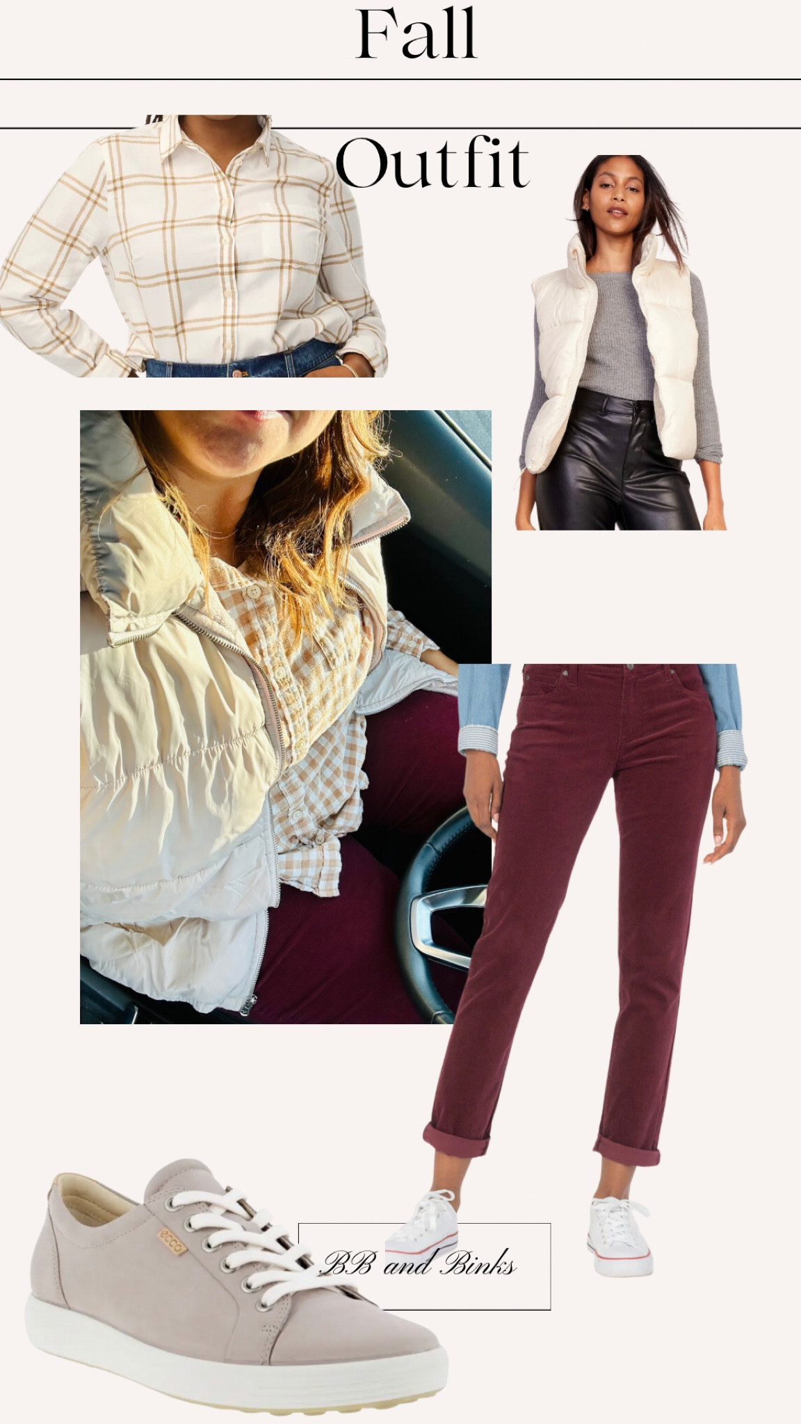 Fall Outfit!
Unfortunately my shirt is from last year but I’ve linked this year’s pattern in same color!  I love these Cords from Kut by the Kloth. Puffer Vest are a staple in my cool attire. Lastly, I got these Ecco shoes for a trip and they are beyond comfortable and totally cute!

#LTKmidsize #LTKworkwear #LTKstyletip