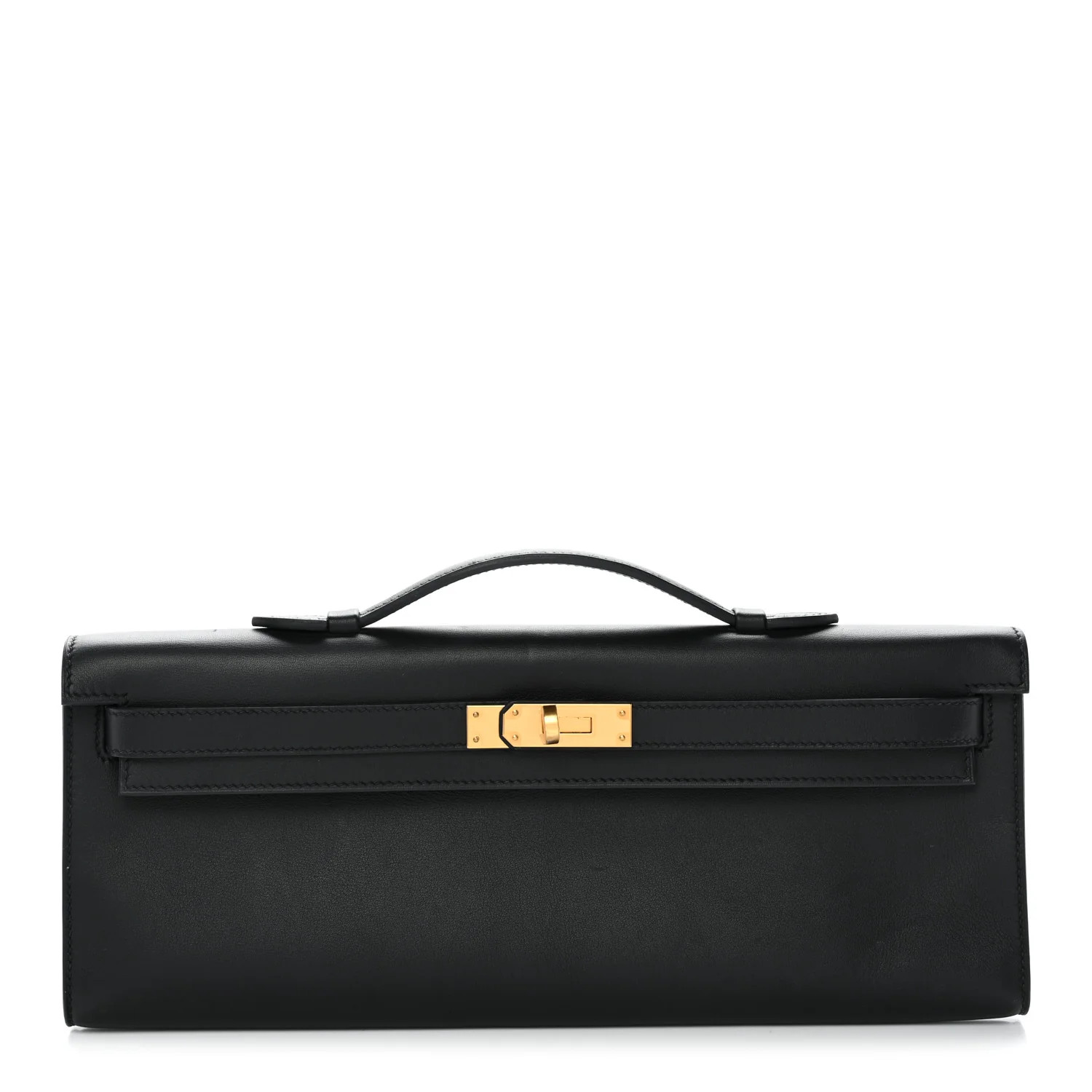 Swift Kelly Cut Clutch Pochette Black | FASHIONPHILE (US)