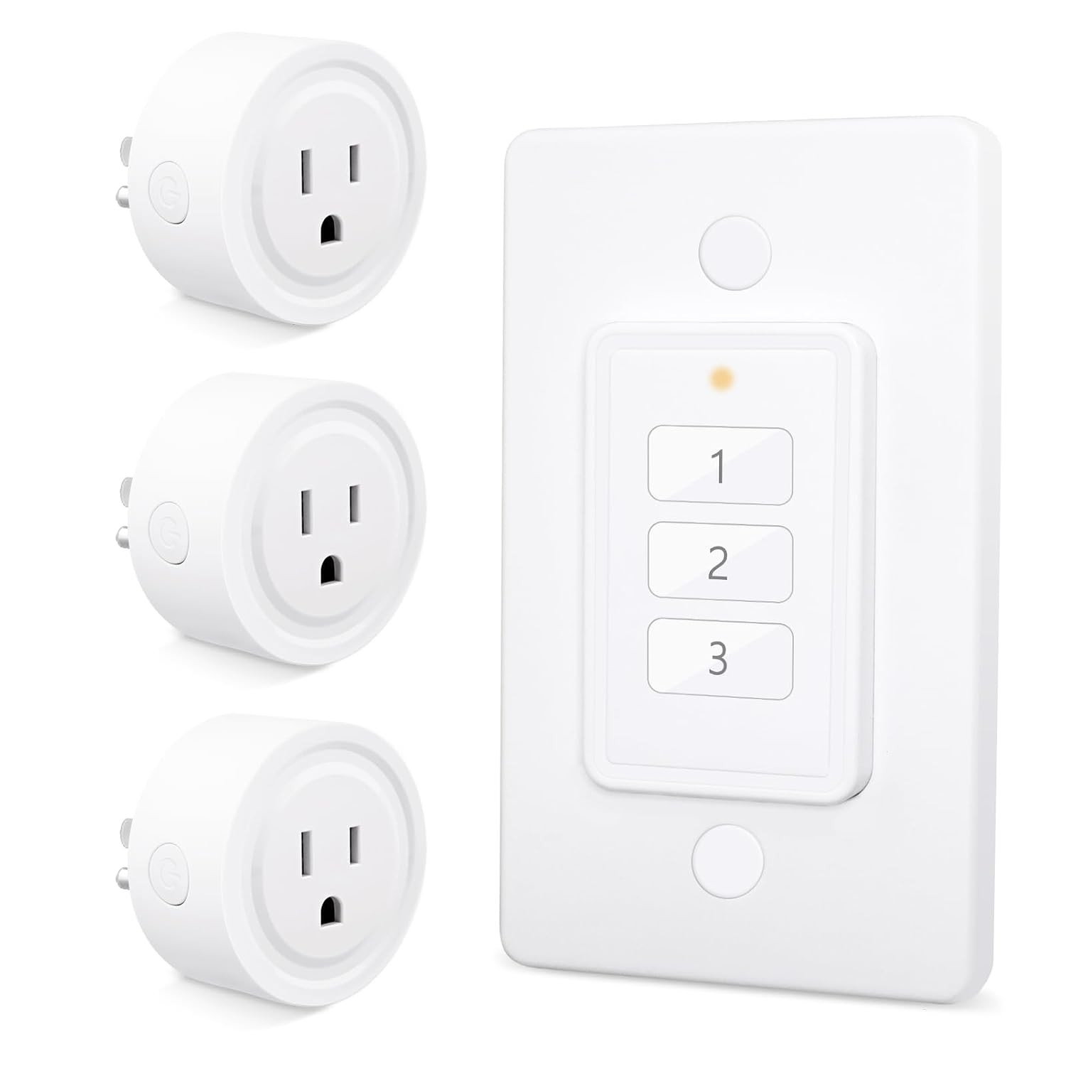LoraTap 656ft Wireless Wall-Switch: Remote Control Outlet 3 Pack — Lights & Small Appliances — No Wiring —1 Remote for 3 Plugs | Amazon (US)