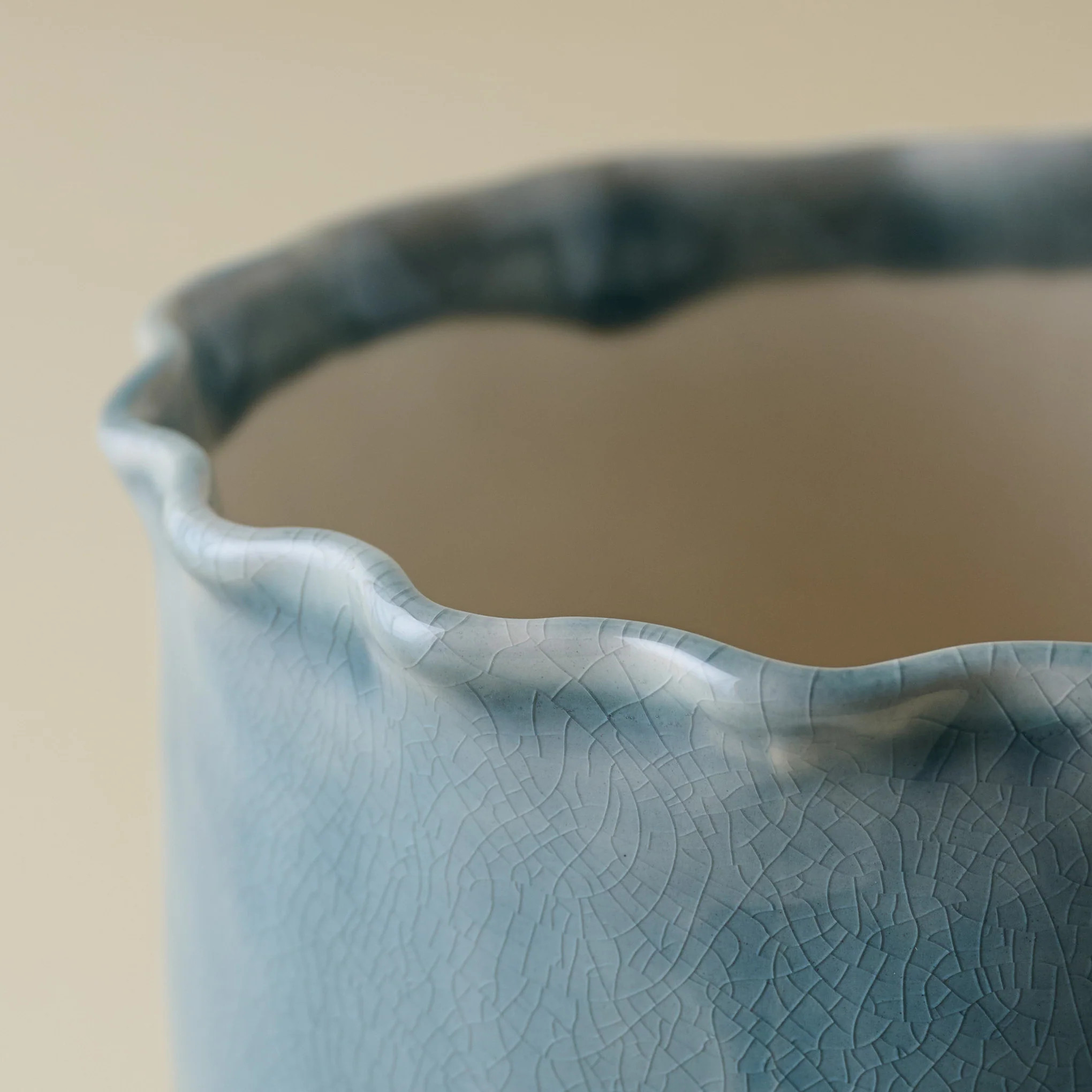 Blue Scalloped Utensil Crock | Magnolia