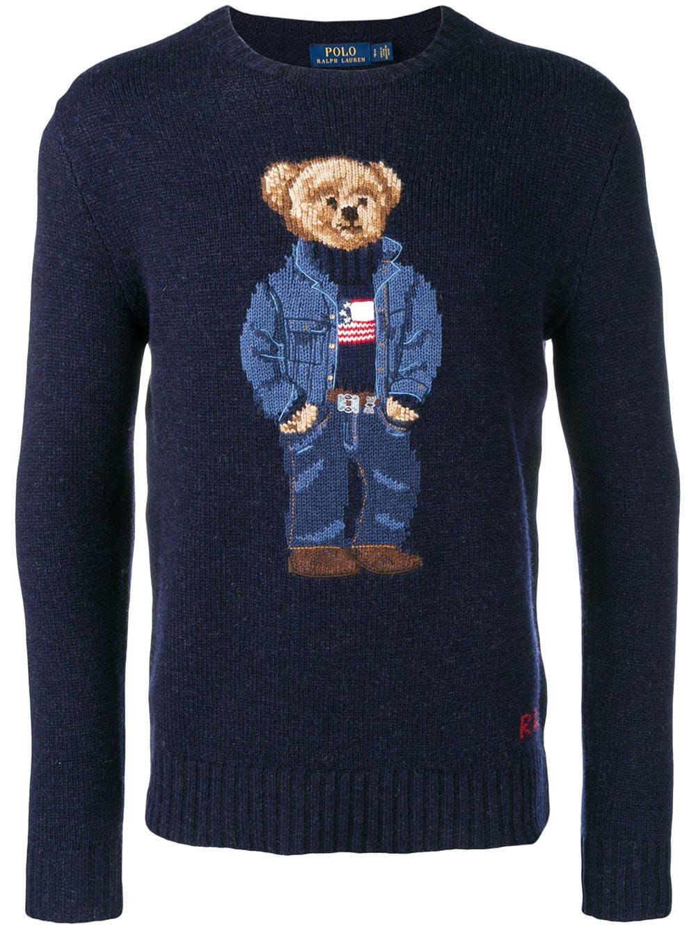 Polo Ralph Lauren teddy bear knitted jumper - Blue | FarFetch US