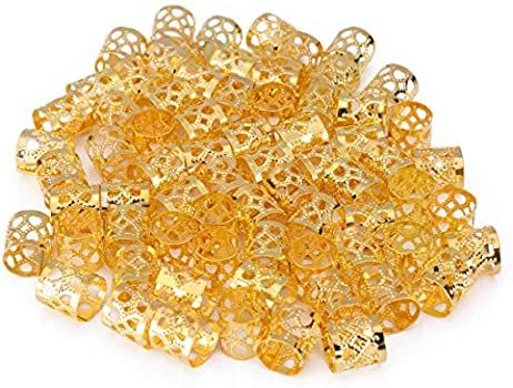200 Dreadlocks Beads Hair Braid Rings Clips Dread Locks Hair Braiding Metal Cuffs Decoration/Accesso | Amazon (US)