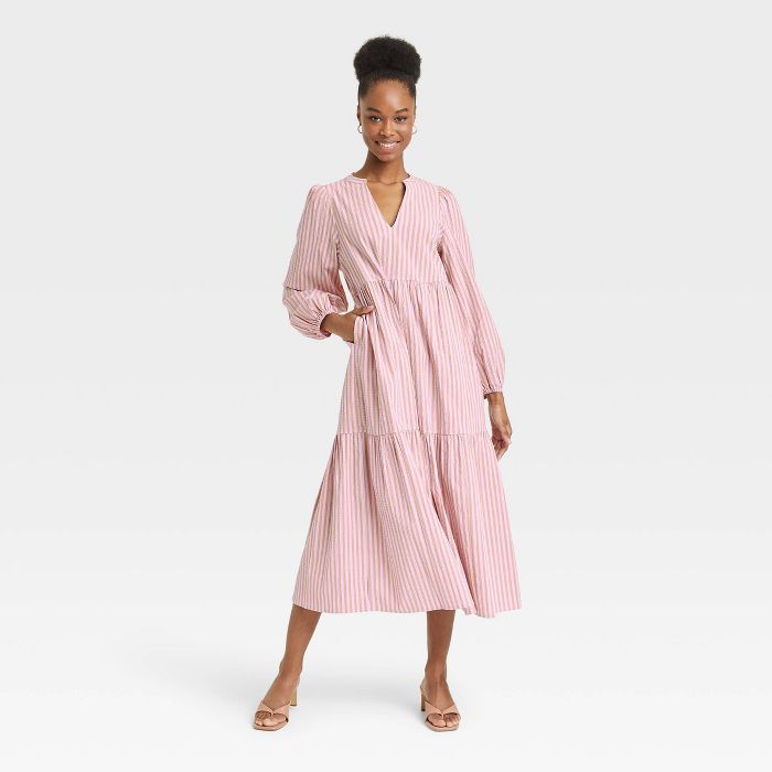Women's Long Sleeve Tiered Dress - A New Day | Target