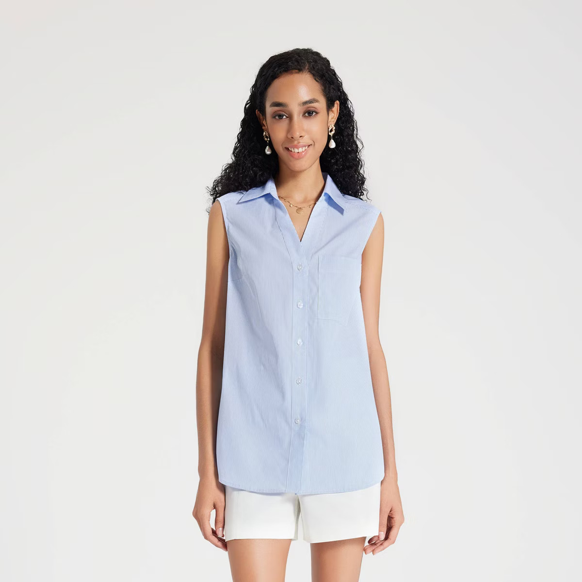 Women's V-Neck Button-Down Shirt - A New Day™ | Target