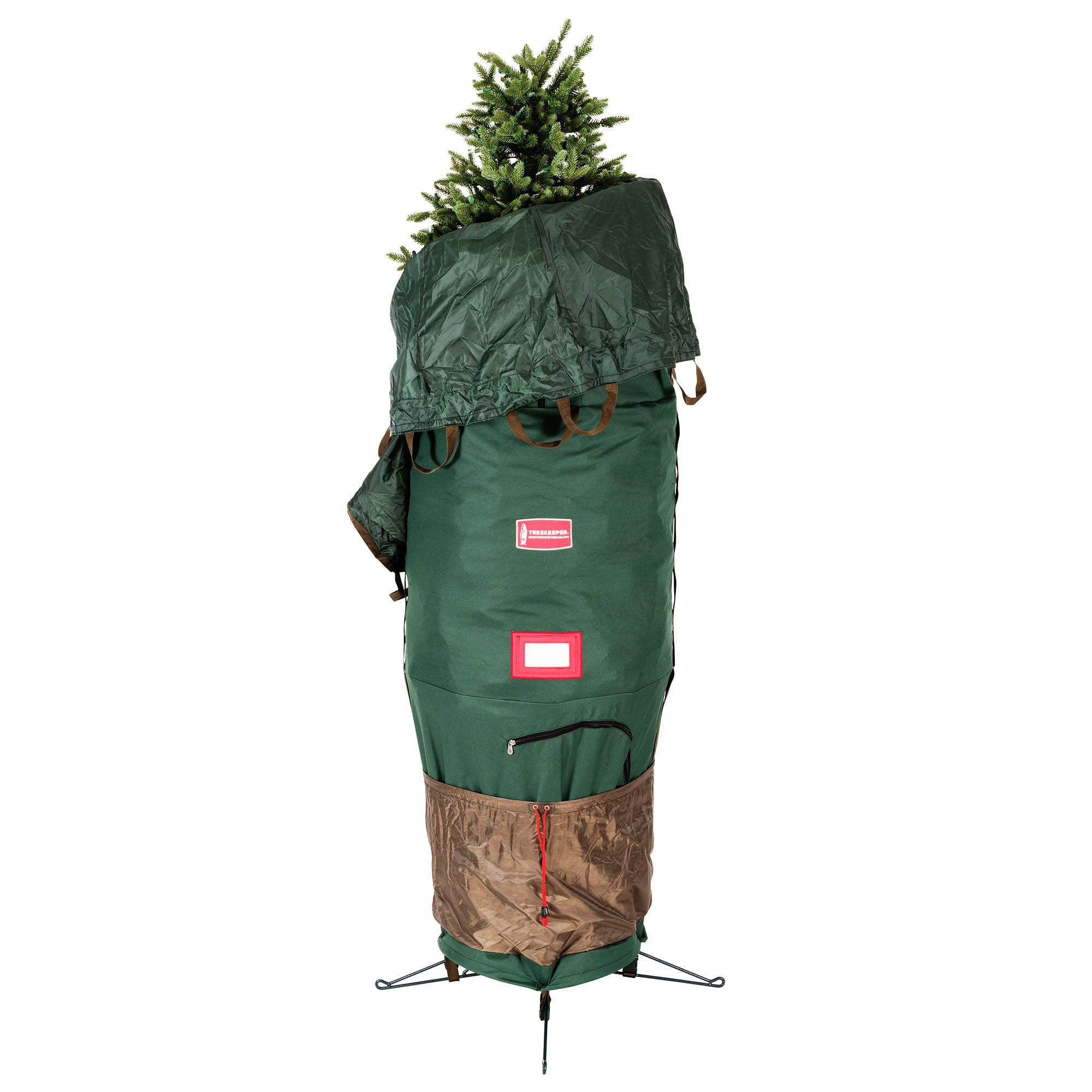 TreeKeeper Large Heavy Duty Green Christmas Tree Storage Bag ( 95.0-in H x 33.0-in W ) Polyester | TK-10101-RS | Lowe's