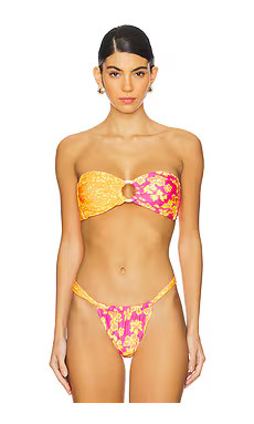 Kulani Kinis Strapless Bandeau Bikini Top in Island Dreamer from Revolve.com | Revolve Clothing (Global)