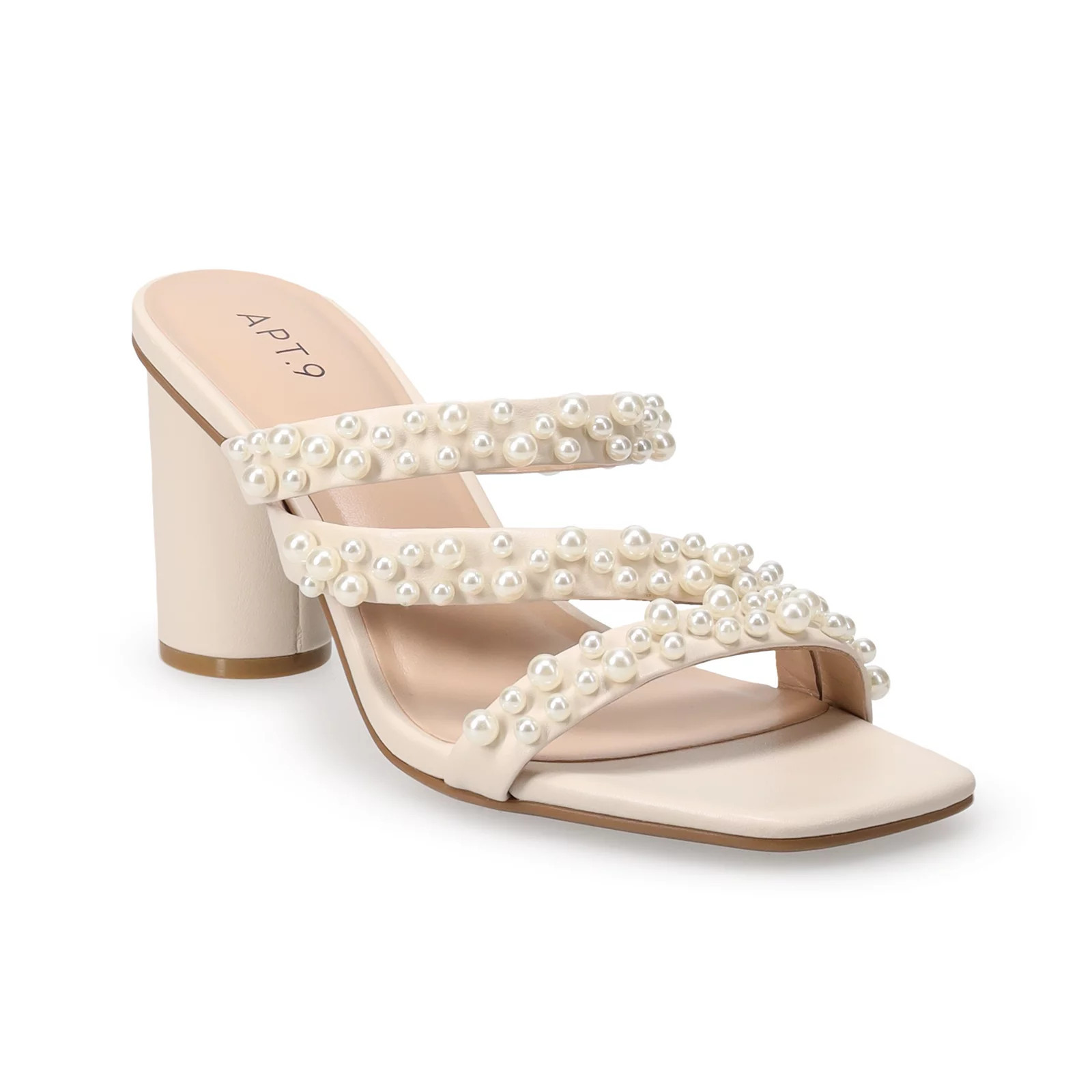 Apt. 9® Patryce Women's Simulated Pearl Dress Sandals, Size: 9.5, White | Kohl's