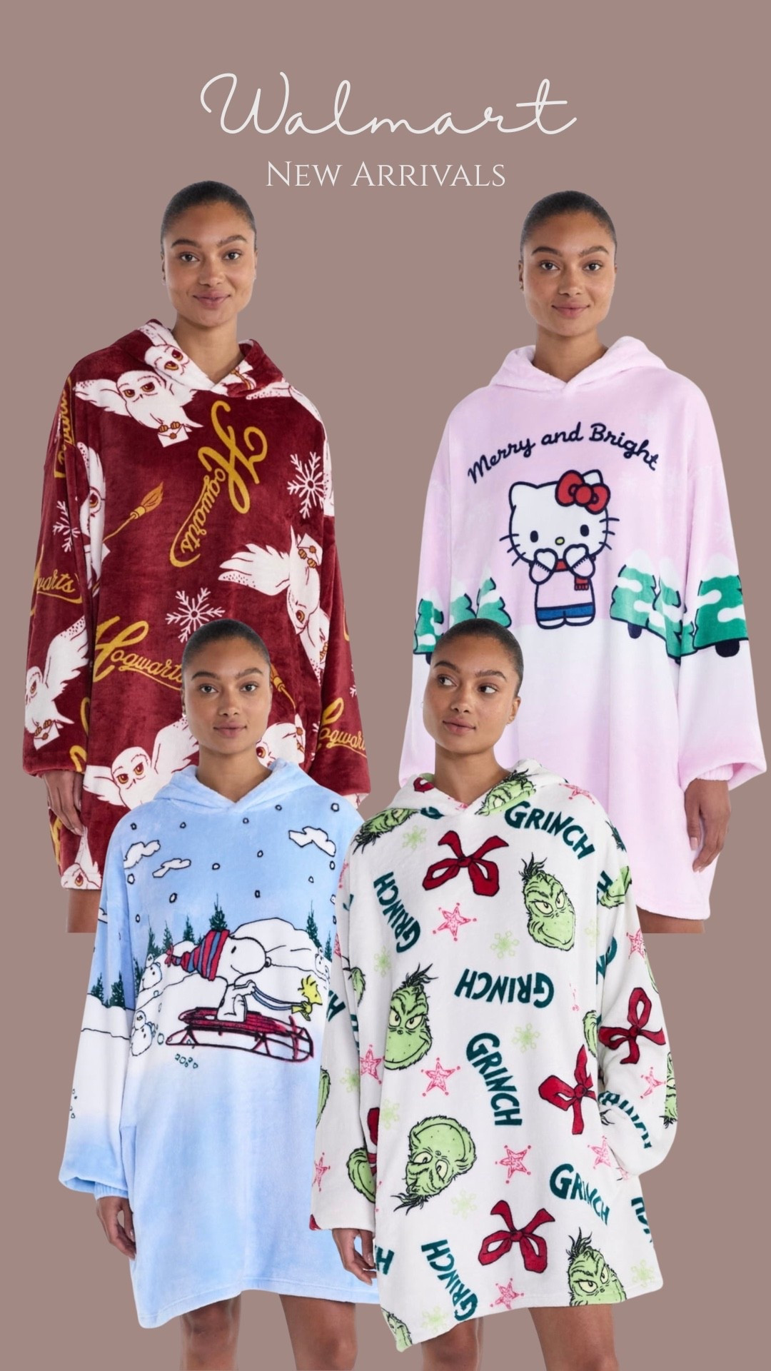 Comfy cozy pullovers perfect for the holidays at Walmart!

Peanuts Harry Potter Hello Kitty The Grinch Cozy Finds Cozy Aesthetic winter style winter fashion

#LTKSeasonal #LTKselfcare #LTKmomlife