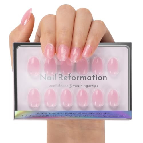 Nail Reformation Ballet Pink Press On Nails, Extra Short Round, 32 Pcs | Amazon (US)