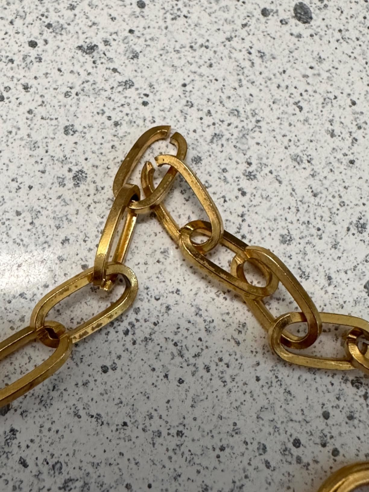 18K Gold Plated Paperclip Chain Necklace for Women Chunky Gold Paper Clip Chain Link Necklace for... | Amazon (US)