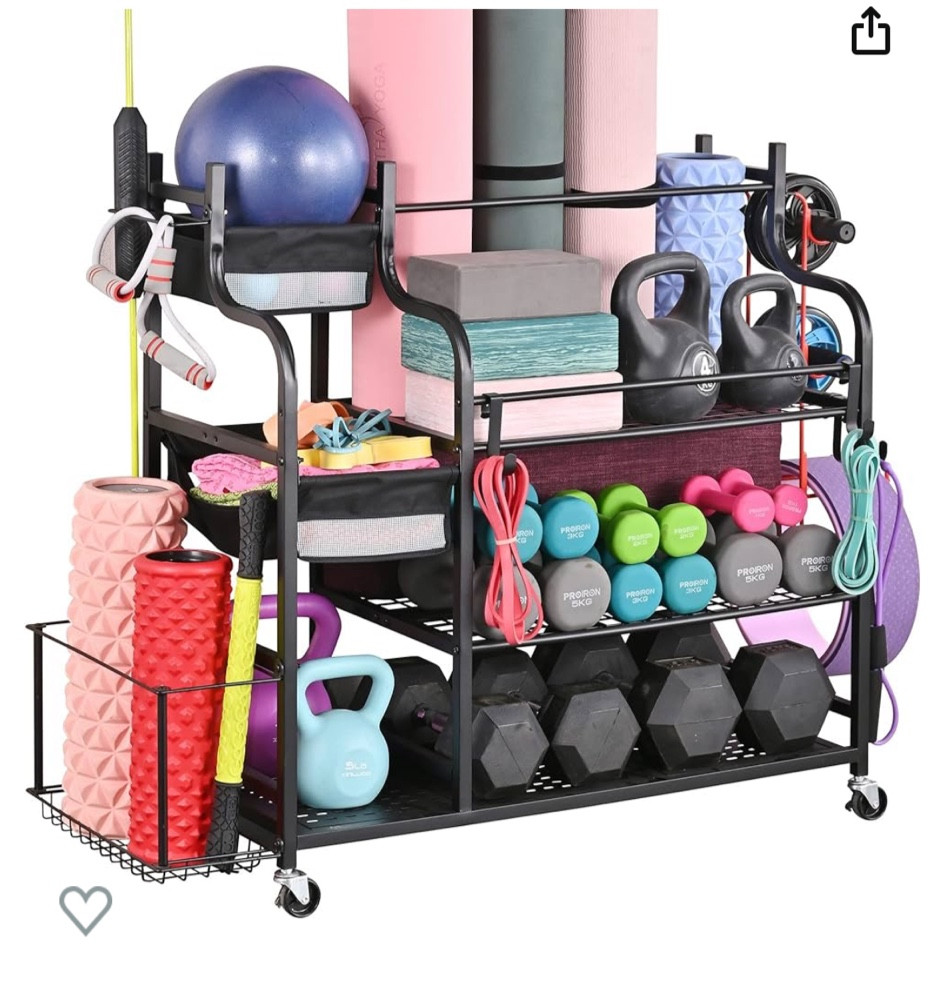 Workout equipment storage cart. Workout room organizer 

#LTKCyberWeek #LTKfitness #LTKhome