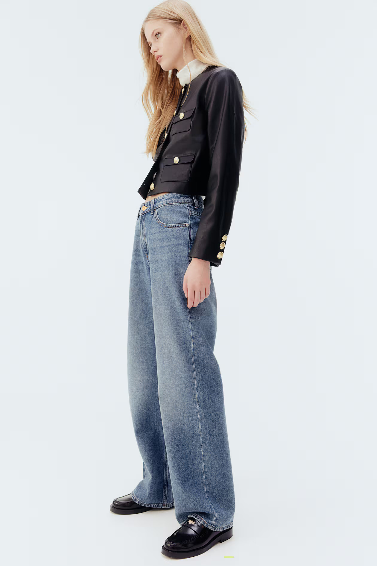 Wide High Jeans - Dark denim blue - Ladies | H&M US | H&M (US + CA)