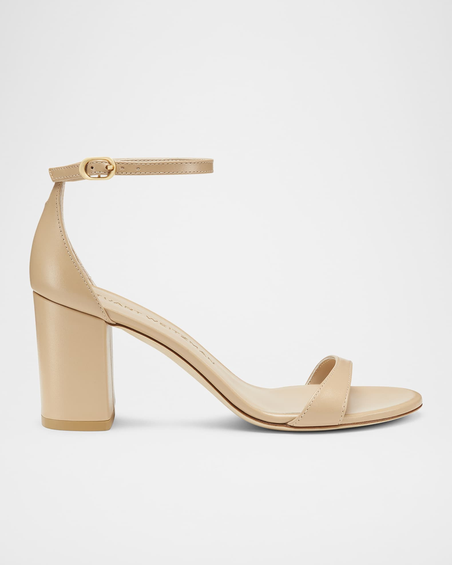 Stuart Weitzman Nudist 75mm Block Sandals | Neiman Marcus