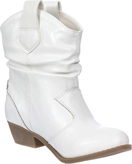 Charles Albert Girl's Modern Western Cowboy Distressed Boot with Pull-Up Tabs (Little Kids/Big Ki... | Amazon (US)