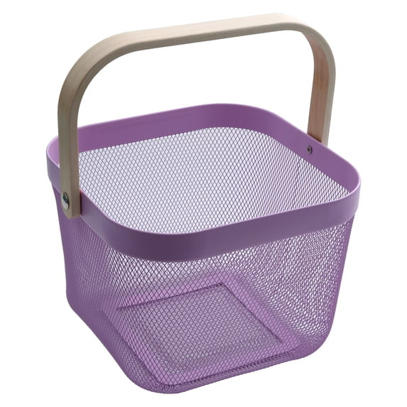 Square Mesh Basket, Purple, 10" x 7", Easter by Way To Celebrate | Walmart (US)