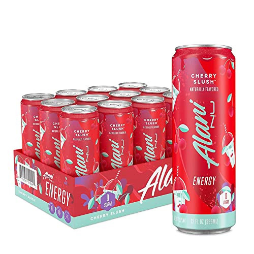 Alani Nu CHERRY SLUSH Ice Sugar Free, Low Calorie Energy Drinks | 200mg Caffeine | Antioxidants | Biotin, B Vitamins | Zero Sugar | 15 Calories or Less | 12 Oz Cans | 12 Count | Amazon (US)