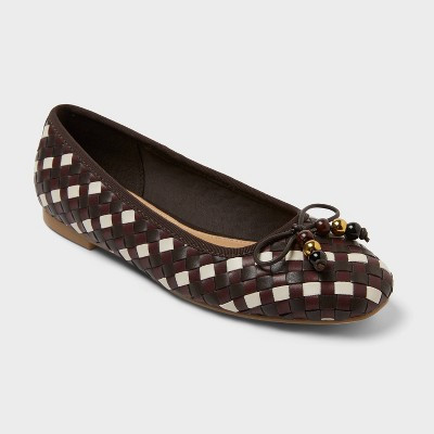 Women's Merritt Flats and Slip-Ons with Memory Foam Insole - Universal Thread™ Brown 7 | Target