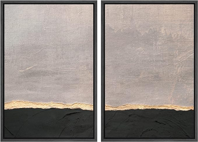 MUDECOR Framed Canvas Print Wall Art Set Gray Sky Industrial Grunge Horizon Landscape Abstract Sh... | Amazon (US)