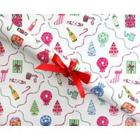Gift Wrap Sheets - Festive Trimmings/Holiday Wrap, Fashion Illustration Paper, Girly Wrapping Christmas Paper | Etsy (US)