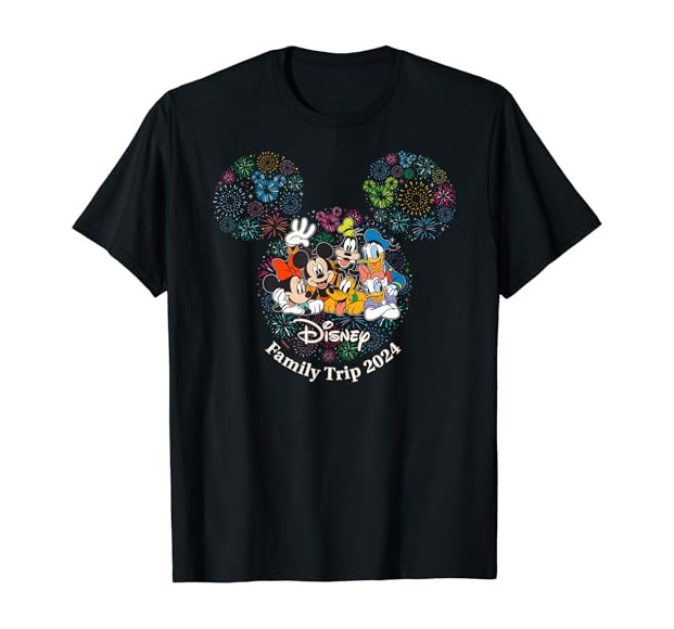 Disney Mickey & Friends Fireworks Vacation Family Trip 2024 T-Shirt | Amazon (US)