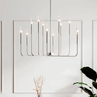 Jassel 12 - Light 40"W Dimmable Classic Candle - Style Tradtional/Classic Chandelier for Dining Room or Kitchen | Wayfair North America