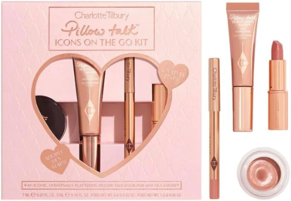 Charlotte Tilbury Limited Edition Pillow Talk Icons On The Go 4 Piece Makeup Kit - Mini Highlight... | Amazon (US)