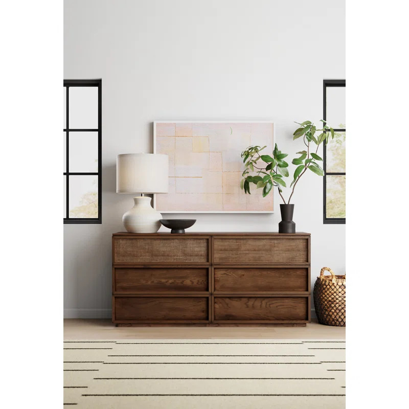 Hudson 6 Drawer 63" W Double Dresser | Wayfair Professional