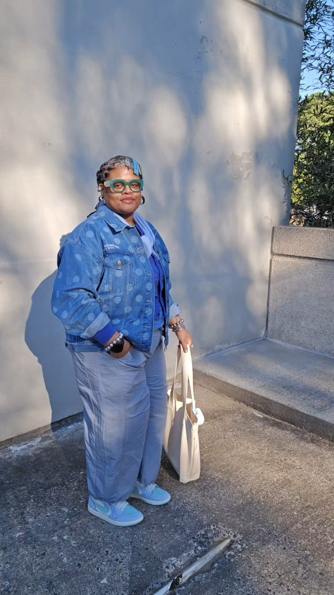 Loved wearing these shades of blue! 💙 (Note: I'm wearing a XL in the Gap x Awake NY jacket.)

#LTKootd #LTKPlusSize