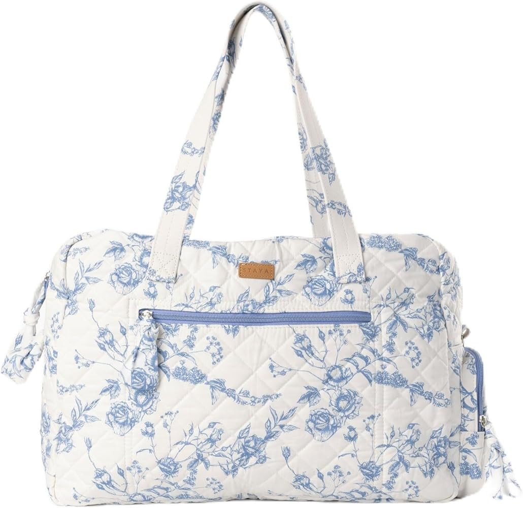 Staya Quilted Weekender for Women – Overnight Bag, Hospital Bag for Labor and Delivery, Soft Co... | Amazon (US)