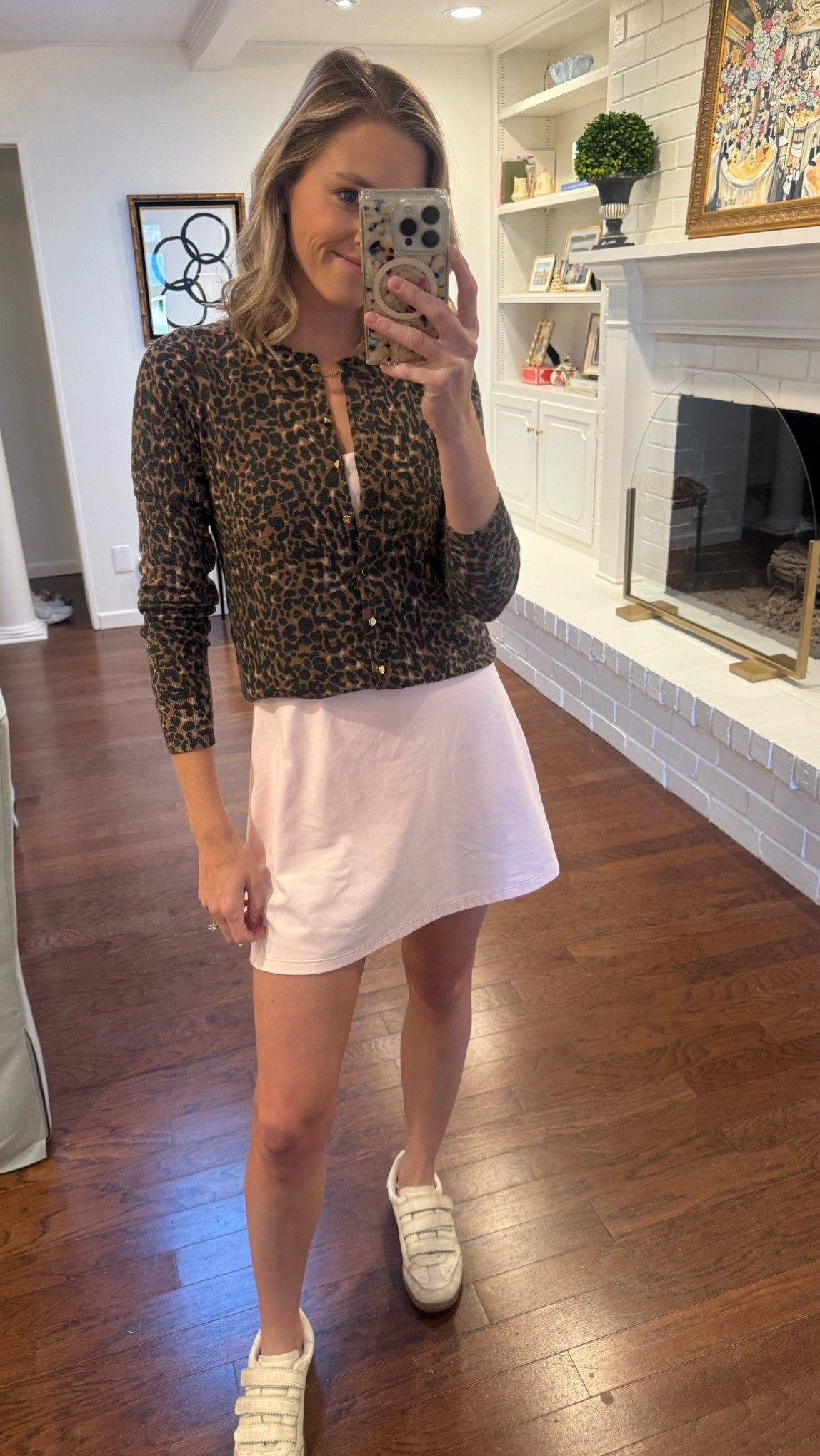 Easy fall-ish look while it's still 🥵! Adore this Walmart cardigan & have already worn it several times since getting it!