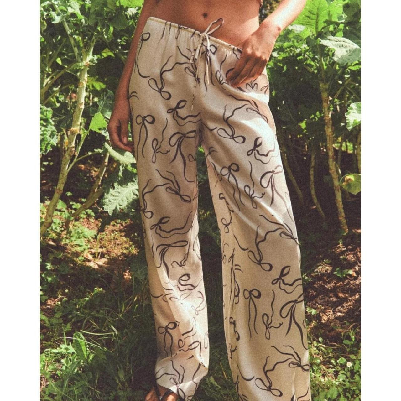 Zara Women's Pants - Black/White | Depop US