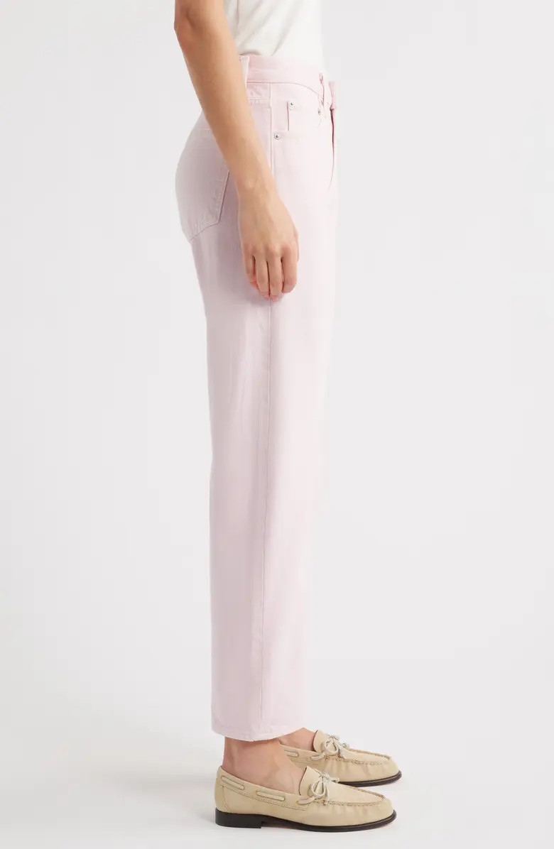 Lexi Mid Rise Bowed Straight Leg Jeans | Nordstrom