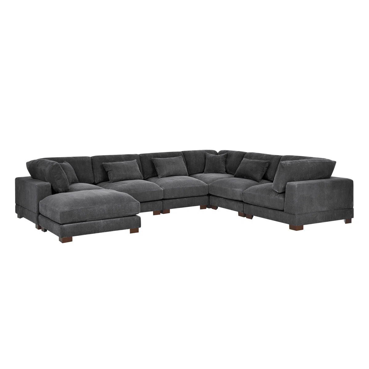 Arliz 7 - Piece 144" Wide Reversible Modular Corner Sectional with Ottoman | Wayfair North America