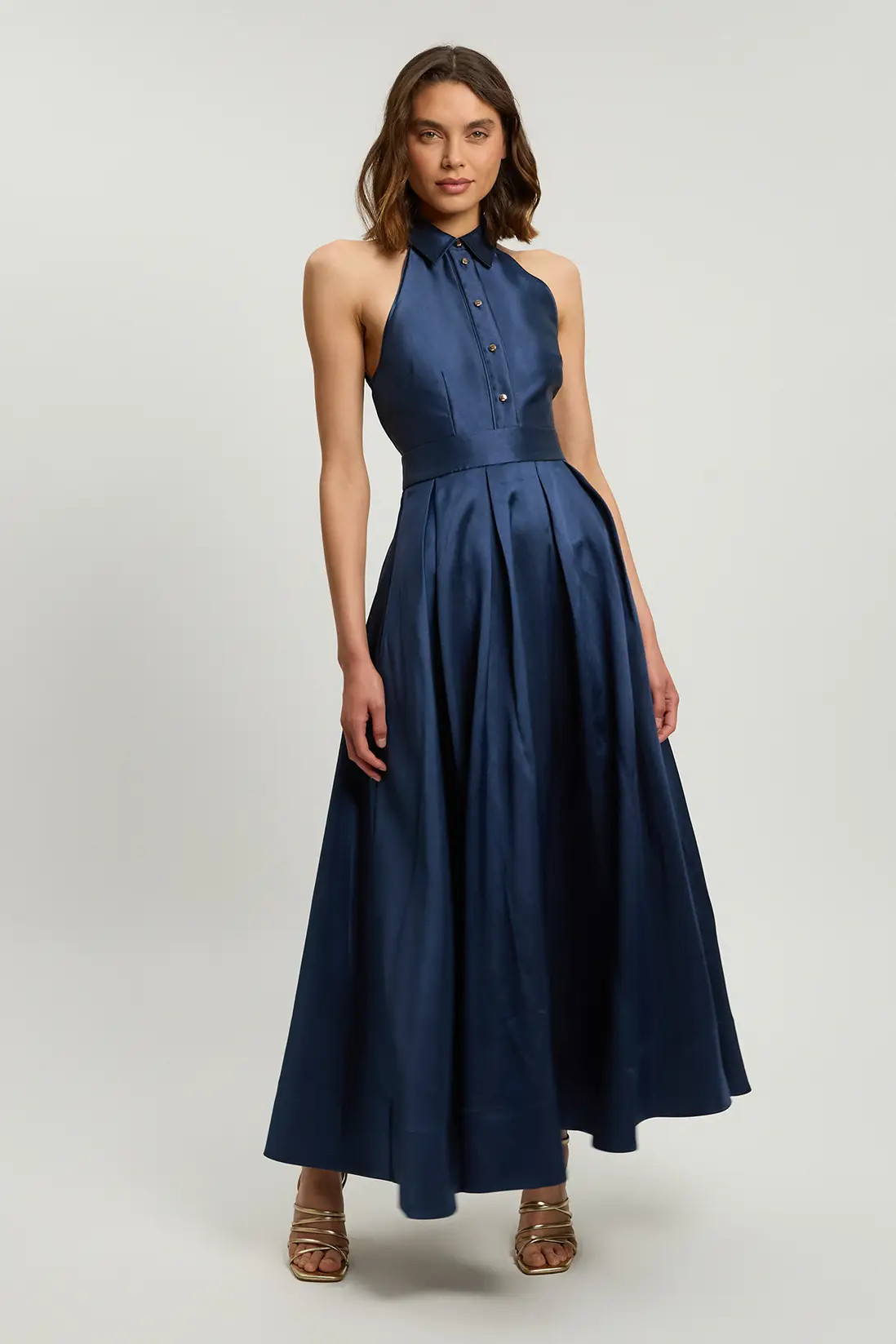 Forever Twill Collared Maxi Dress | Karen Millen