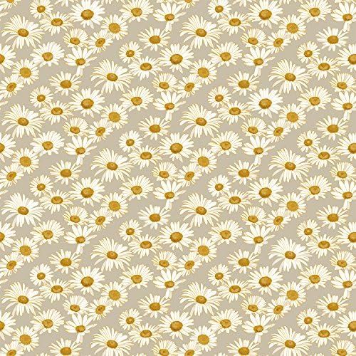 Novogratz x Tempaper Greige Daisies Removable Peel and Stick Wallpaper, 20.5 in X 16.5 ft, Made in t | Amazon (US)