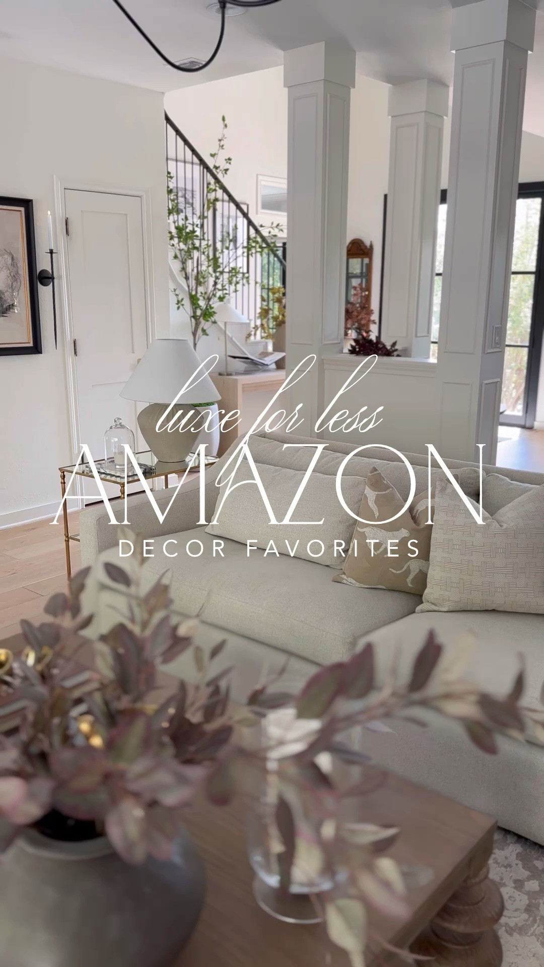 Amazon luxe for less home decor favorites in my home! Including this 8’ olive tree, statue, artwork, new candle sconces and battery operated pillars, vintage inspired art, modern pitcher, and iron candleholders!

#LTKHome #LTKVideo #LTKFindsUnder100